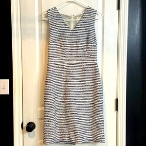 J. Crew dress. Size 6. EUC. Black and white striped.